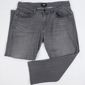 PAIGE Men's Gray Jeans Size 34x27 Made in USA 5 Pocket Straight Leg Denim